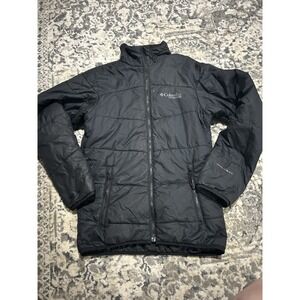 Columbia Men's Titanium Black Omni Heat Puffer Coat Size Small Full Zip Jacket